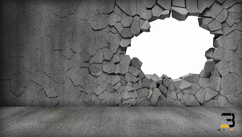 نحوه ترمیم ترک های گسترده در بتن