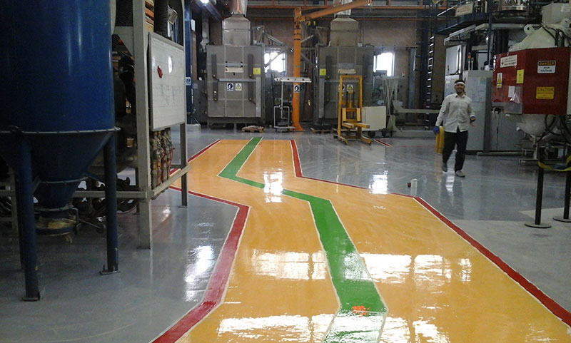 کفپوش اپوکسی صنعتی سالن پوشش مپنا